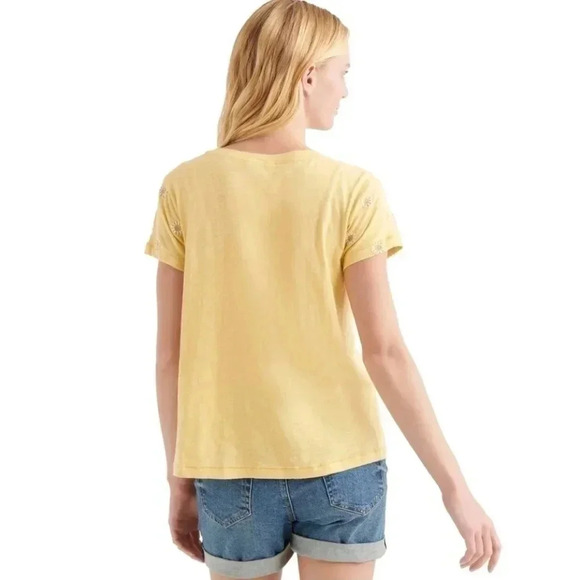 Lucky Brand Daisy all over embroidered tee - Picture 2 of 11